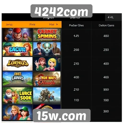 comparação de jogos populares disponíveis no 4242com